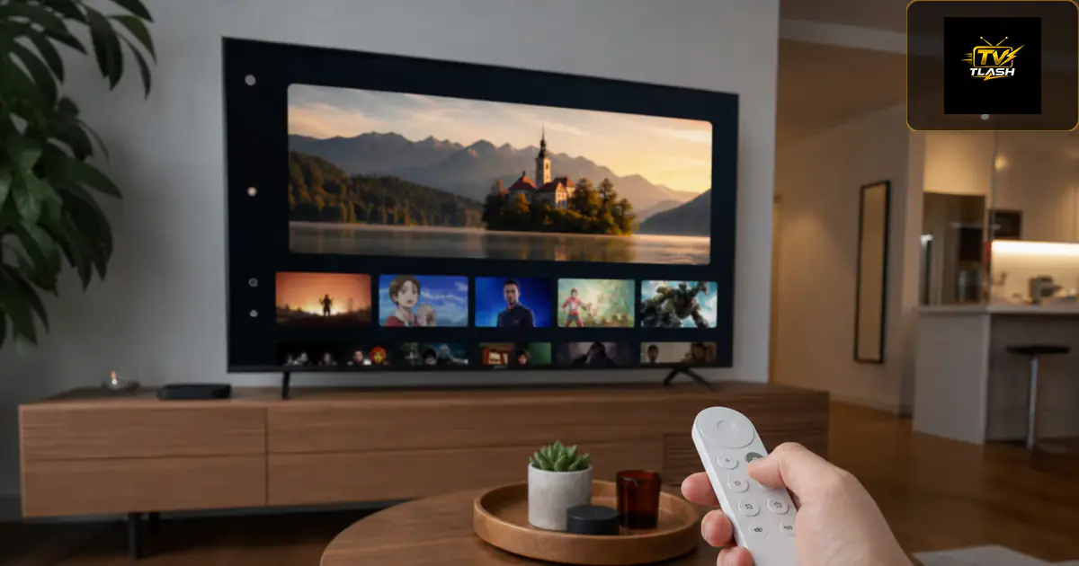Google TV Streamer am HDMI mit Sprachfernbedienung — IPTV Einrichtung
