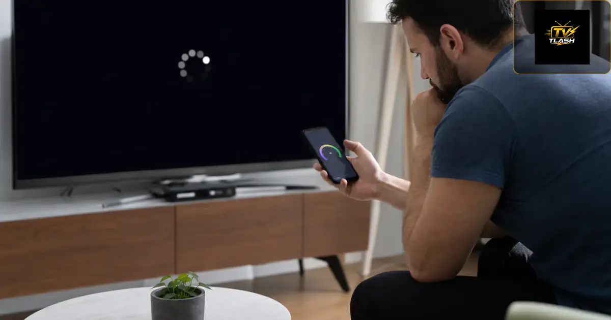 Ladeanzeige auf dem Fernseher, Speedtest auf dem Smartphone — IPTV lädt ständig