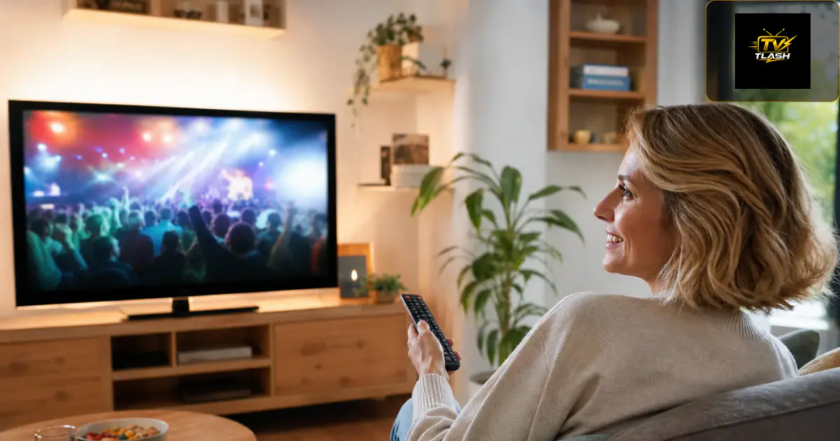 Person aktiviert IPTV sofort — Live-Kanäle starten auf dem Fernseher