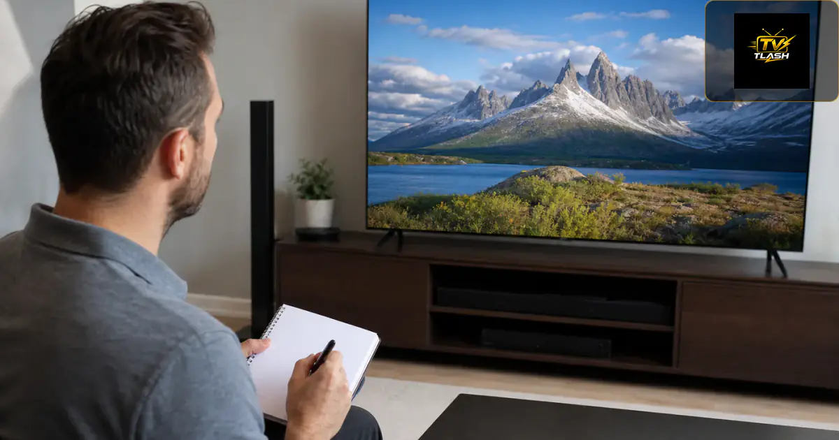 Smart Home Fernseher 2026 — Nutzer prüft IPTV Stream-Qualität